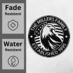 Personalized Us Eagle Metal Sign