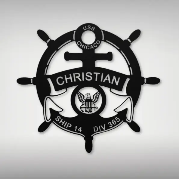 Personalized US Navy Metal Sign