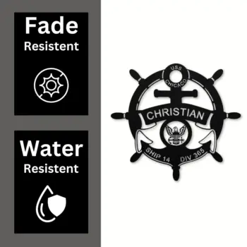 Personalized Us Navy Metal Sign