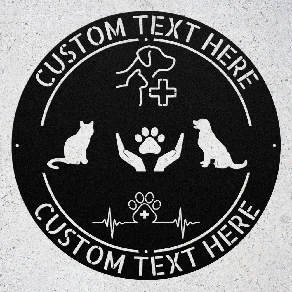 Personalized Veterinary Metal Sign Personalized Veterinary Metal Sign