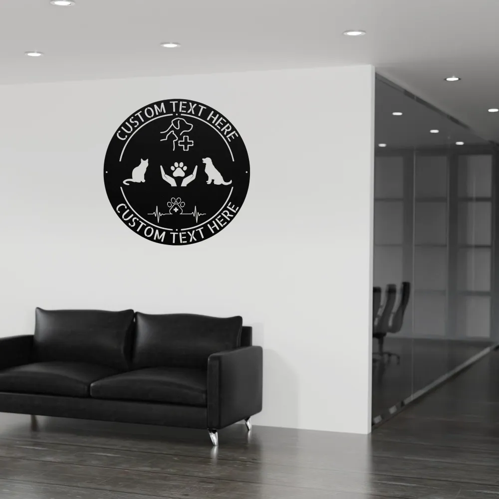 Personalized Veterinary Metal Sign Personalized Veterinary Metal Sign