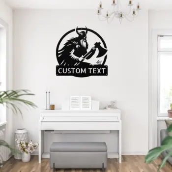 Personalized Viking Axe Metal Sign