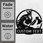 Personalized Viking Axe Metal Sign