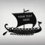Personalized Viking Ship Metal Sign