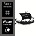 Personalized Viking Ship Metal Sign