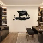 Personalized Viking Ship Metal Sign