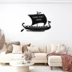 Personalized Viking Ship Metal Sign