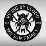 Personalized Viking Warrior Metal Sign