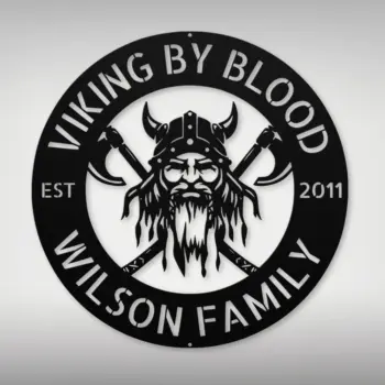 Personalized Viking Warrior Metal Sign