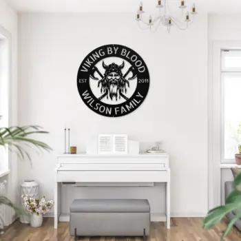 Personalized Viking Warrior Metal Sign