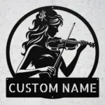 Personalized Violin Player Metal Sign