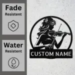 Personalized Violin Player Metal Sign