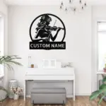 Personalized Violin Player Metal Sign