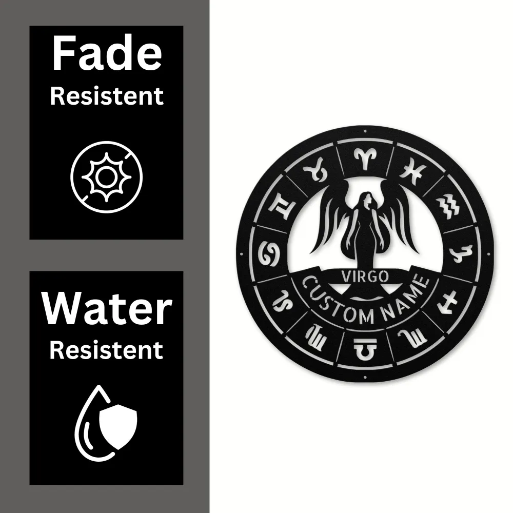 Personalized Virgo Metal Sign Personalized Virgo Metal Sign