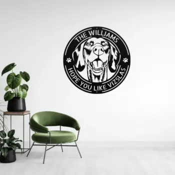 Personalized Vizsla Dog Metal Sign