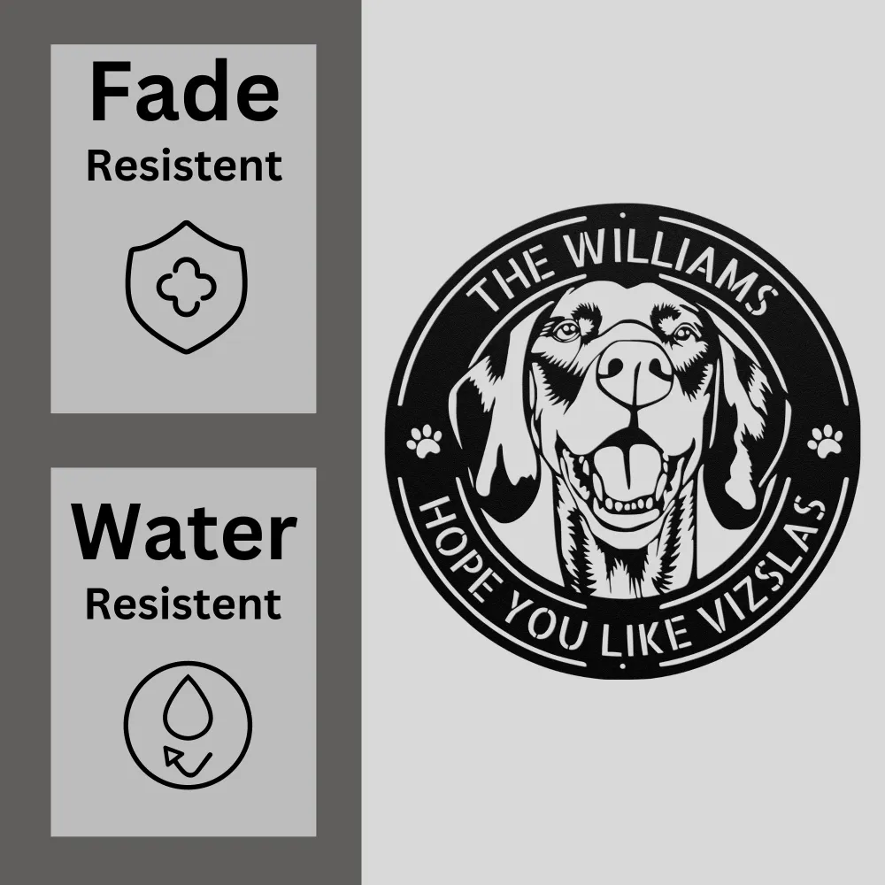 Personalized Vizsla Dog Metal Sign Personalized Vizsla Dog Metal Sign