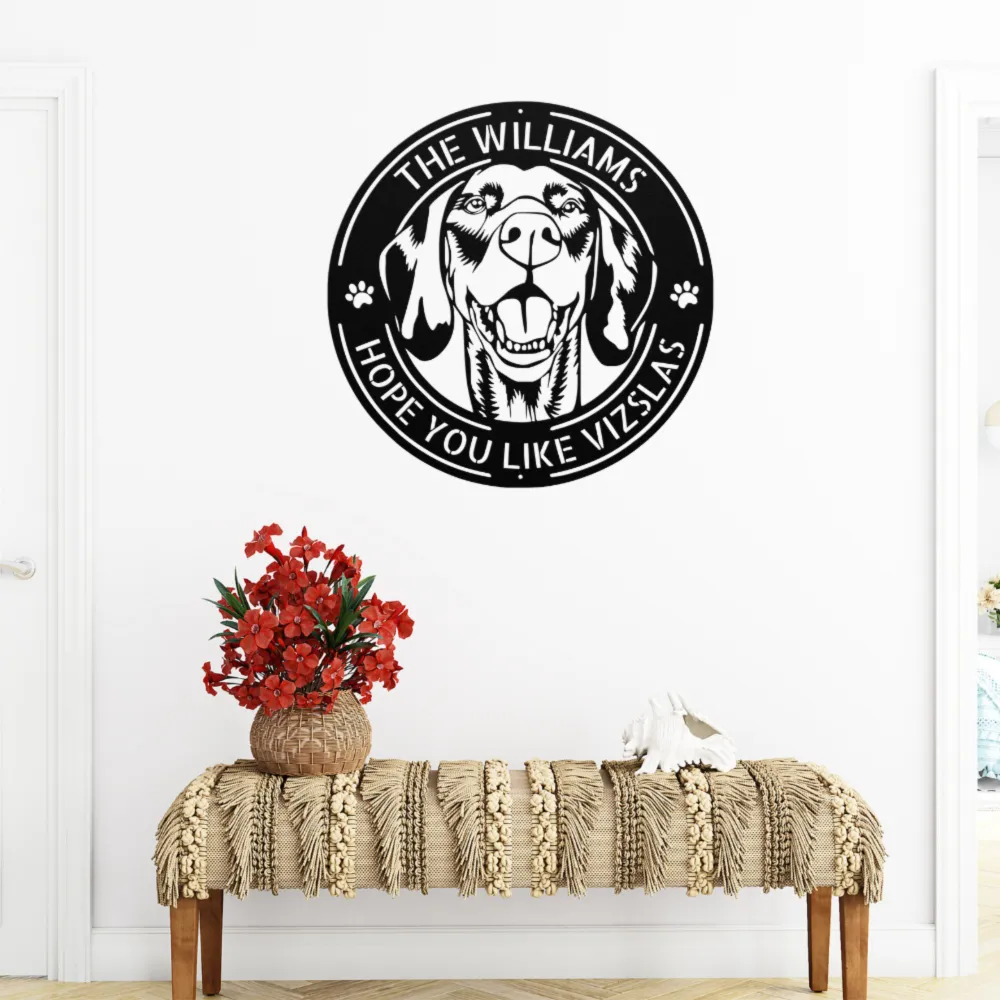 Personalized Vizsla Dog Metal Sign Personalized Vizsla Dog Metal Sign
