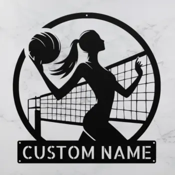 Personalized Volleyball Metal Sign