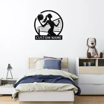 Personalized Volleyball Metal Sign
