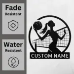 Personalized Volleyball Metal Sign