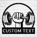 Personalized Weightlifting Metal Sign