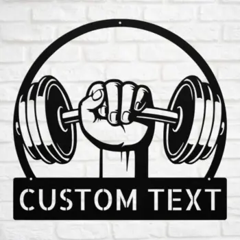 Personalized Weightlifting Metal Sign