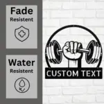 Personalized Weightlifting Metal Sign