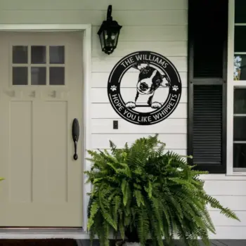 Personalized Whippet Dog Metal Sign