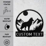 Personalized Wild Wolf Metal Sign