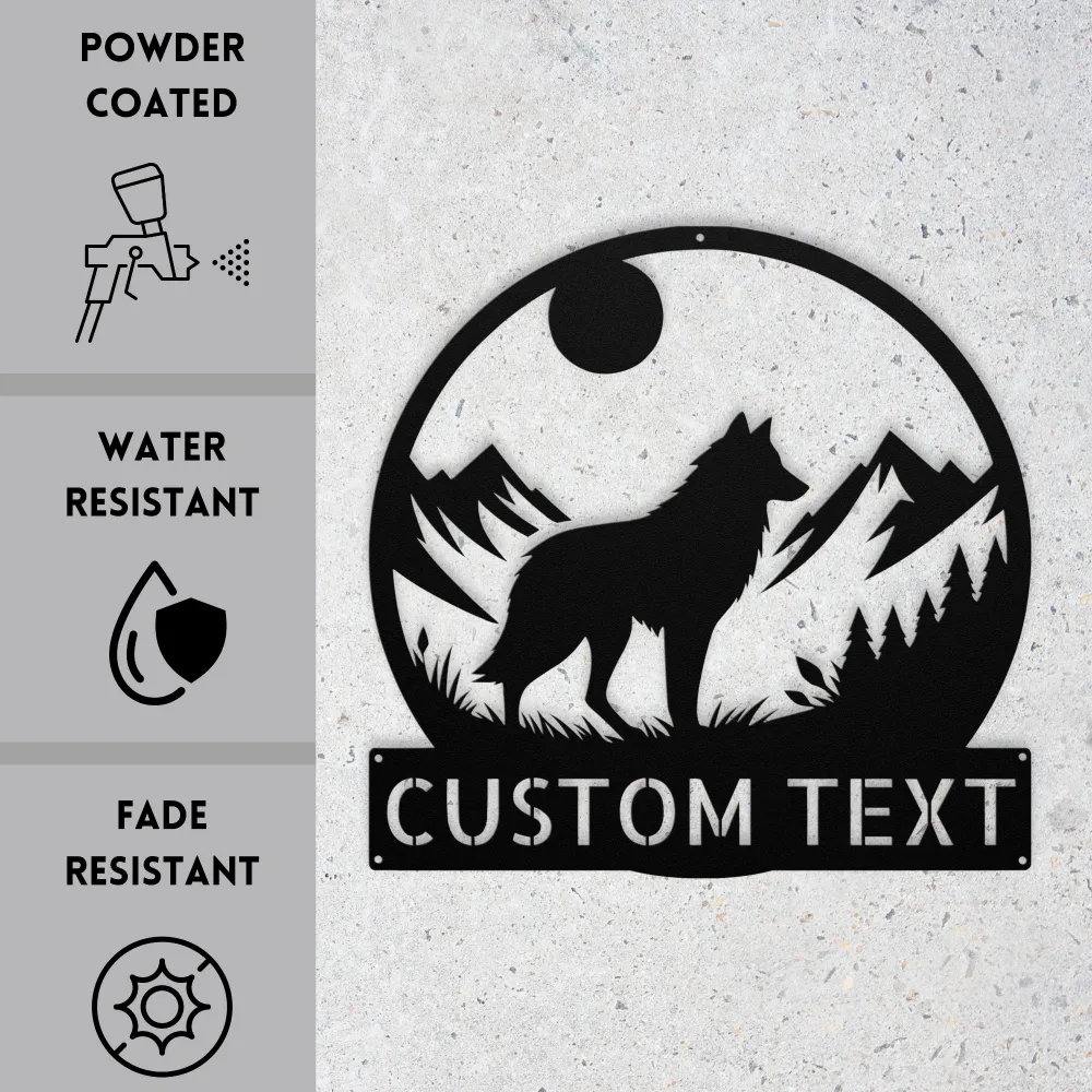 Personalized Wild Wolf Metal Sign Personalized Wild Wolf Metal Sign