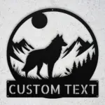 Personalized Wild Wolf Metal Sign