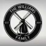 Personalized Windmill Metal Sign