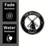 Personalized Windmill Metal Sign