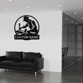 Personalized Woodworking Metal Sign