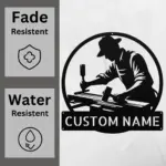 Personalized Woodworking Metal Sign