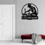 Personalized Woodworking Metal Sign