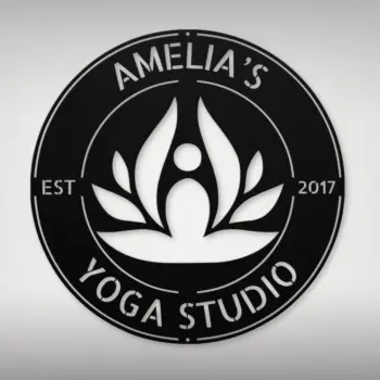 Personalized Yoga Metal Sign