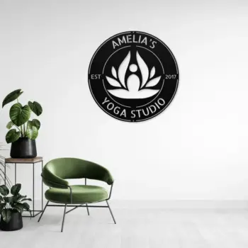Personalized Yoga Metal Sign