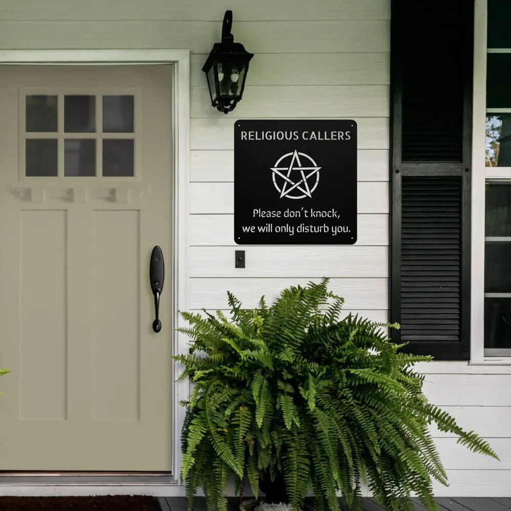 Religious Callers Do Not Knock Metal Sign Religious Callers Do Not Knock Metal Sign
