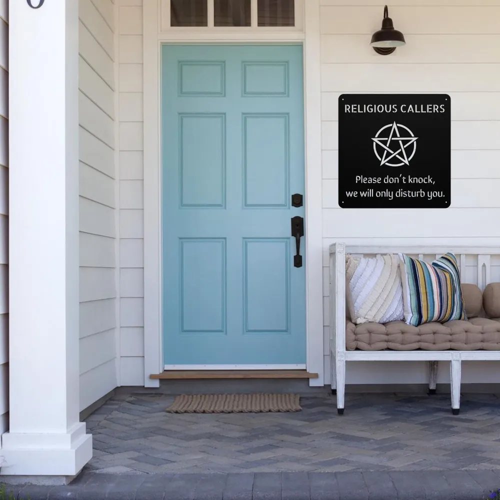 Religious Callers Do Not Knock Metal Sign Religious Callers Do Not Knock Metal Sign