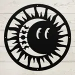 Sun And Moon Metal Decor Art
