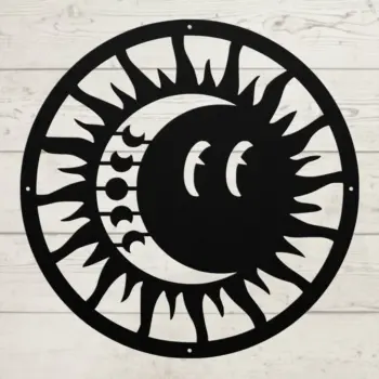 Sun And Moon Metal Decor Art