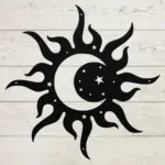 Sun And Moon Metal Wall Art Sign