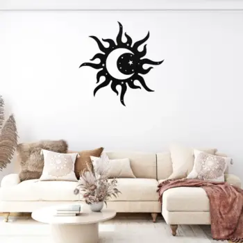 Sun And Moon Metal Wall Art Sign