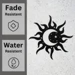 Sun And Moon Metal Wall Art Sign