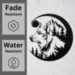 Wolf Scene Metal Sign