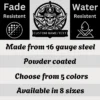 Custom Pirate Skull Metal Wall Art Sign Nautical Decor Custom Pirate Skull Metal Wall Art Sign in 16 gauge steel for nautical wall decor, pirate themed plaque for bar, boat, cabin and gift art.