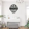 Custom Basketball Metal Sign Personalized Sports Decor Custom Basketball Metal Signin 16 gauge steel for sports room wall decor, personalized player name plaque for home gym, fans, and athlete gifts.