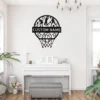 Custom Basketball Wall Sign Personalized Sports Decor Custom basketball metal sign in 16 gauge steel for sports room wall decor, personalized player name plaque for home gym, fans, and athlete gifts.