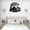 Custom couple metal sign personalized with names and special date, romantic love wall art and wedding anniversary decor for couples and newlyweds.